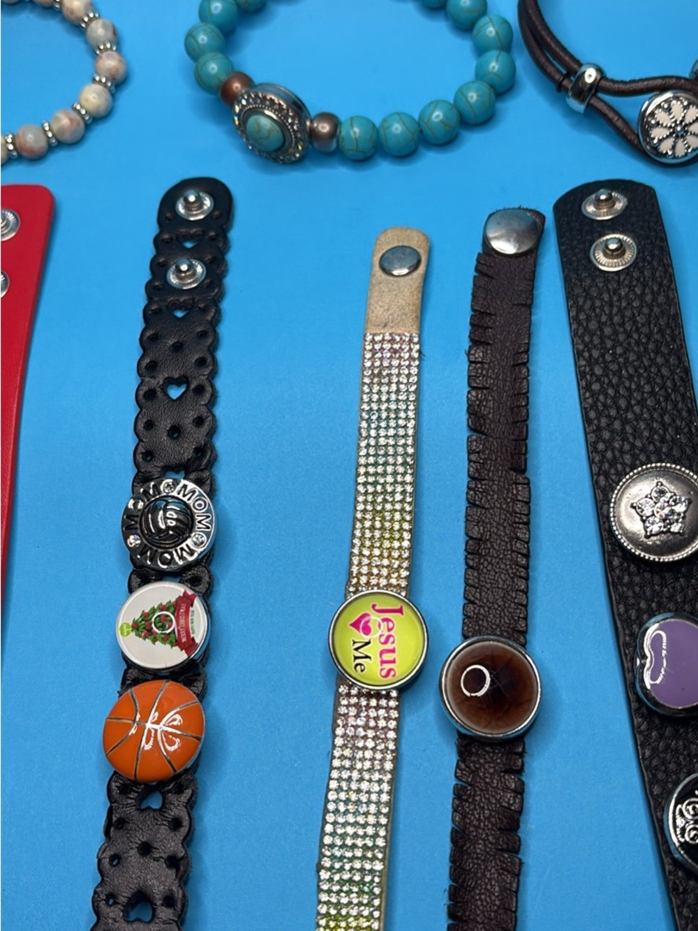Fashion Snap Button Bracelet - Gold and Brown Color Options-10